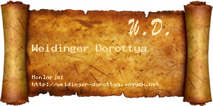 Weidinger Dorottya névjegykártya